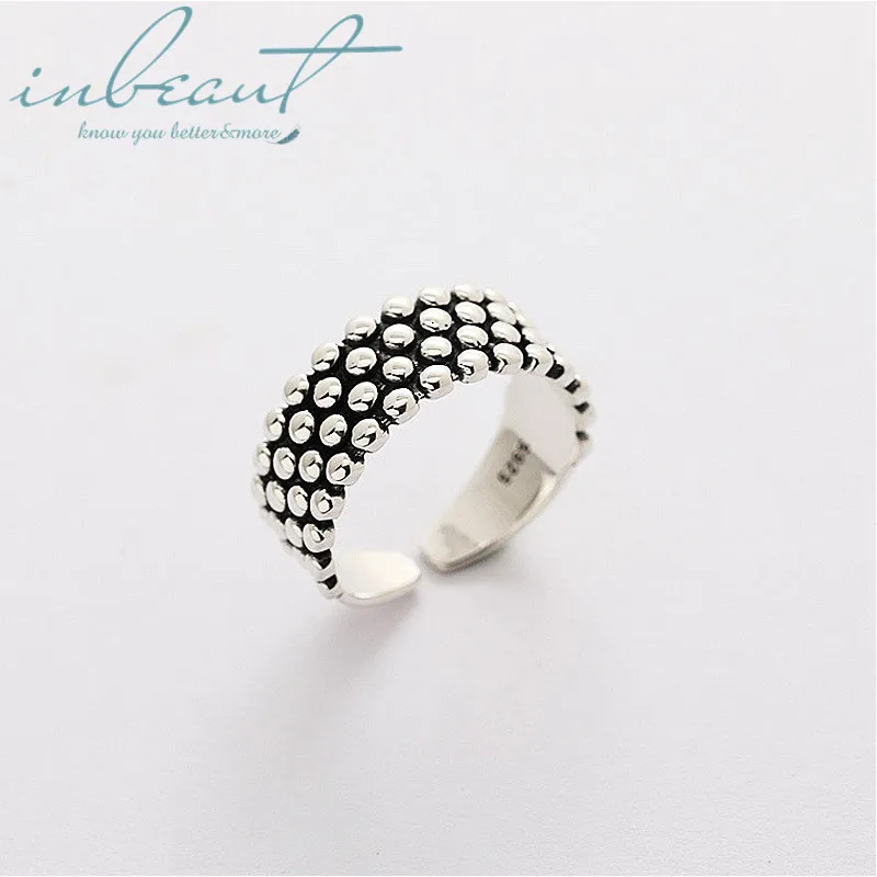 Женское Винтажное кольцо в горошек из серебра 925 пробы | Украшения и аксессуары