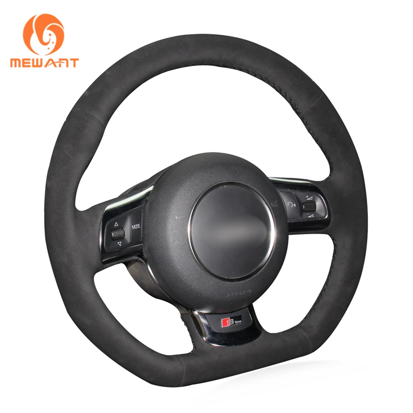 MEWANT Black Suede Hand-stitched Car Steering Wheel Cover for Audi TT TTS (8J) 2006-2014 A3 S3 (8P) Sportback 2008-2012 R8 (42)
MEWANT Black Suede Hand-stitched Car Steering Wheel Cover for Audi TT TTS (8J) 2006-2014 A3 S3 (8P) Sportback 2008-2012 R8 (42)