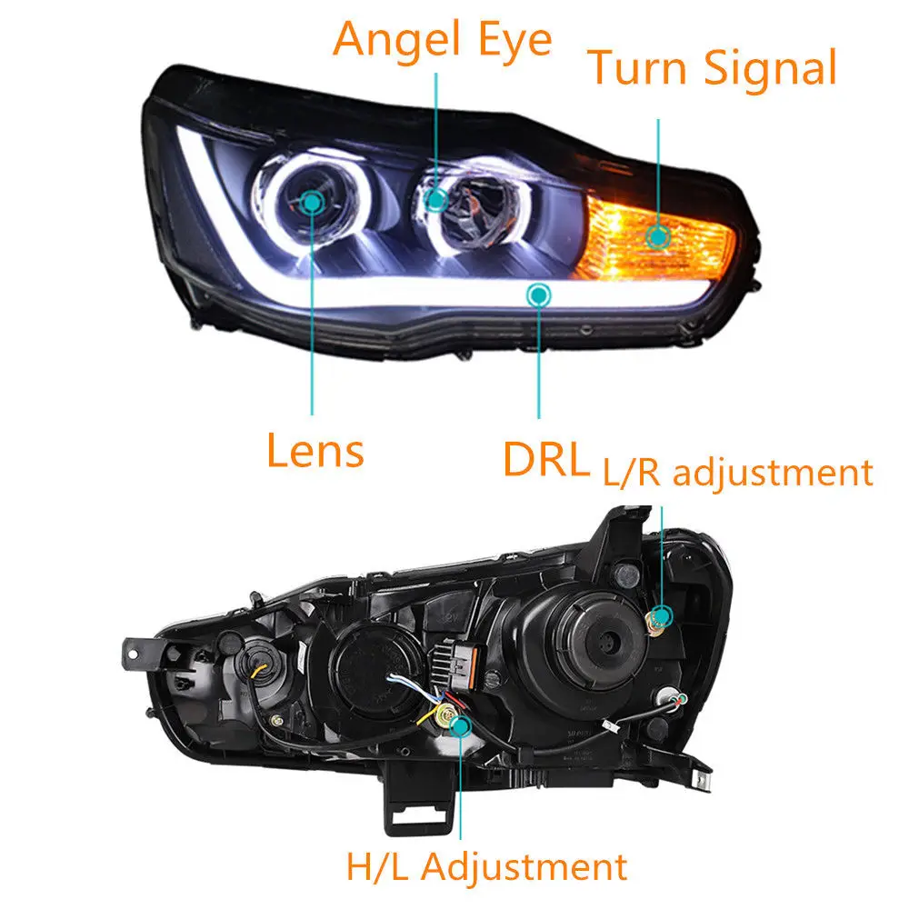 VLAND Factory For Car Head Lamp For Lancer EX LED Head Light 2008 2009 2010 2012 2015 Bi-Xenon Lens Headlights Angel Eyes
VLAND Factory For Car Head Lamp For Lancer EX LED Head Light 2008 2009 2010 2012 2015 Bi-Xenon Lens Headlights Angel Eyes