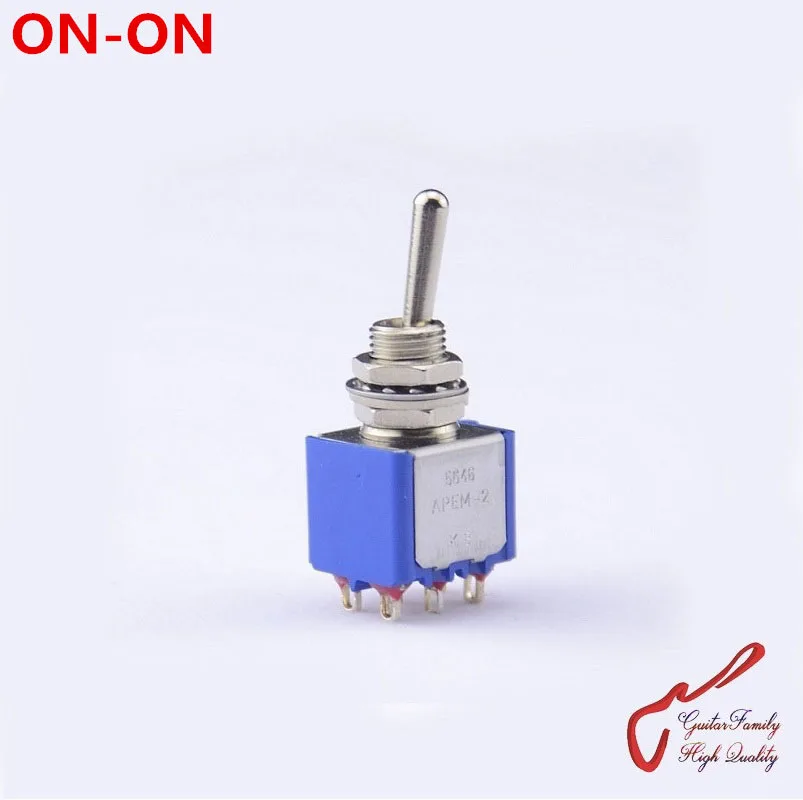 1 Piece USA APEM ON-ON 2-way DPDT Mini Toggle Switch for Electric Guitar or Bass ( #0065 )
1 Piece USA APEM ON-ON 2-way DPDT Mini Toggle Switch for Electric Guitar or Bass ( #0065 )