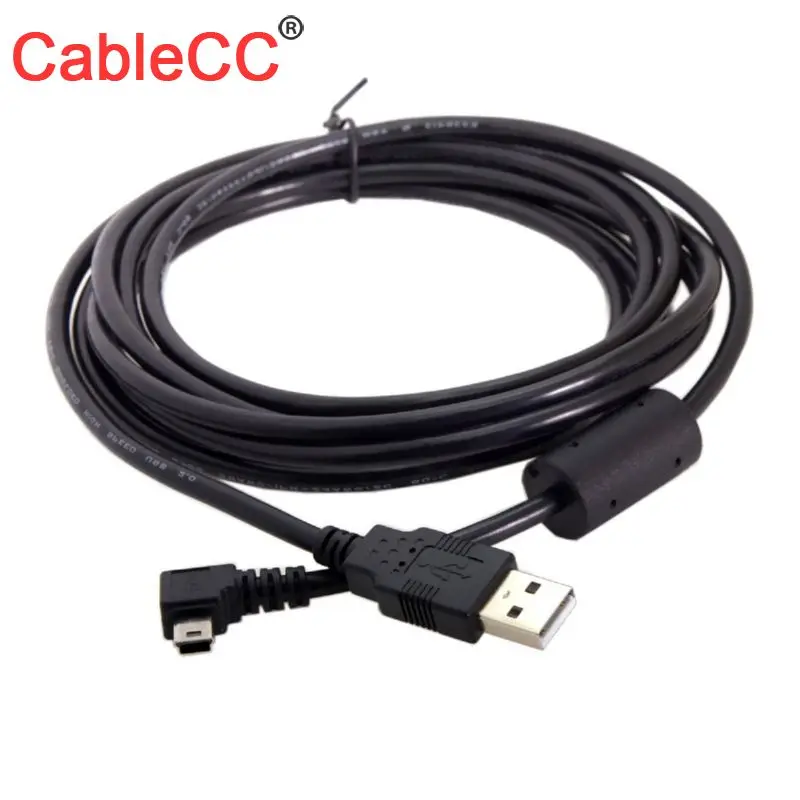 CableCC Mini USB B Type 5pin Male Left Angled 90 Degree to USB 2.0 Male Data Cable with Ferrite 3.0m
CableCC Mini USB B Type 5pin Male Left Angled 90 Degree to USB 2.0 Male Data Cable with Ferrite 3.0m