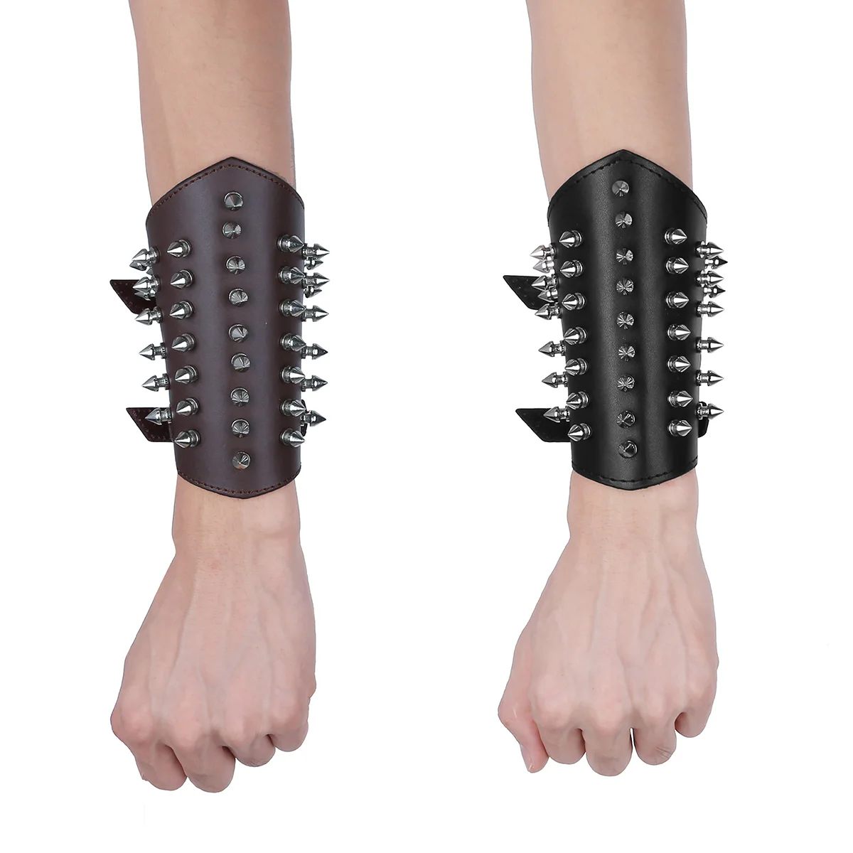 Steampunk Medieval Gauntlet Wristband Unisex Cosplay Props Leather Bracer Viking Metal Spikes Armband Protective Arm Armor Cuff
Steampunk Medieval Gauntlet Wristband Unisex Cosplay Props Leather Bracer Viking Metal Spikes Armband Protective Arm Armor Cuff