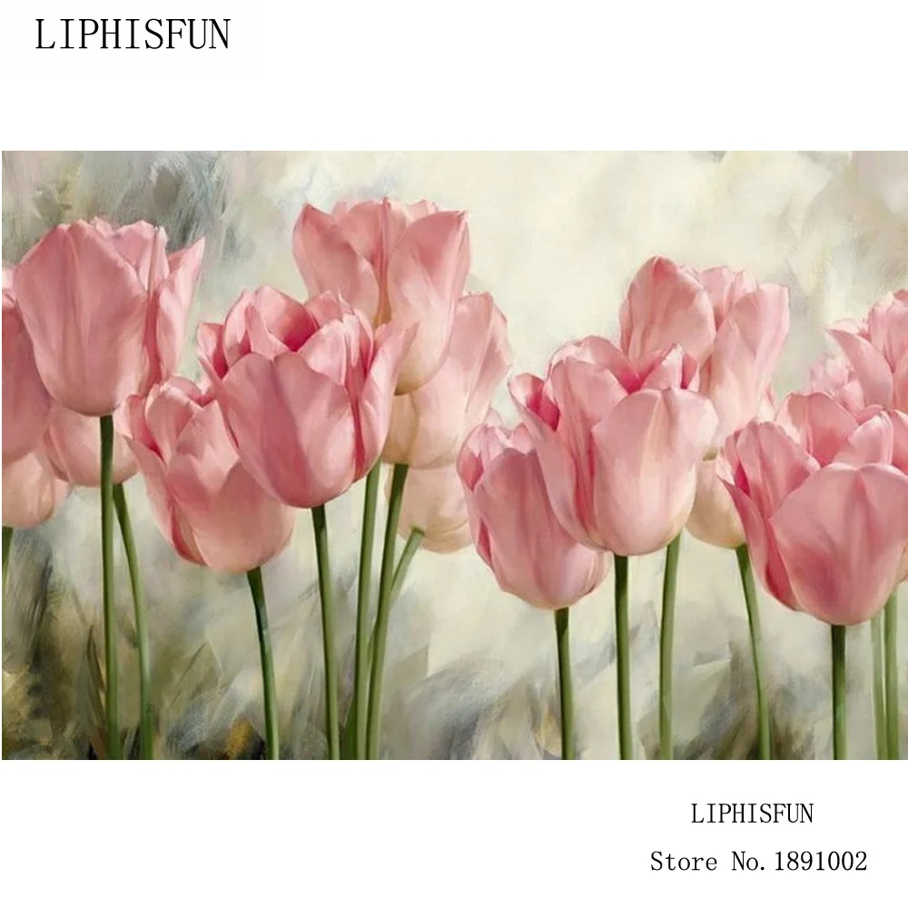 New DIY Diamond Full Diamond Embroidery Pink Tulip Flowers Floral Diamonds 5D Cross Stitch Painting Handwork
New DIY Diamond Full Diamond Embroidery Pink Tulip Flowers Floral Diamonds 5D Cross Stitch Painting Handwork