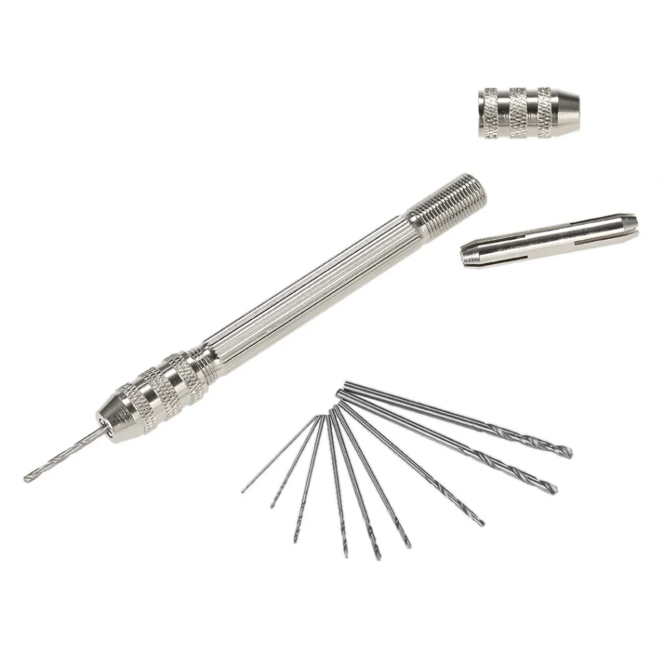 Professional Mini Hand Drill Set with 10pcs High-speed Steel Twist Drill Bit Set Holder Double Chuck Hand Drill Little Pin Vise
Professional Mini Hand Drill Set with 10pcs High-speed Steel Twist Drill Bit Set Holder Double Chuck Hand Drill Little Pin Vise