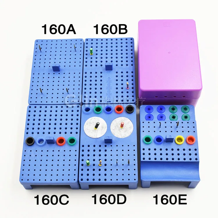 

160 Holes Dental Bur Holder Stand Autoclave Dental Scaler Tips Burs Disinfection endo Box Case