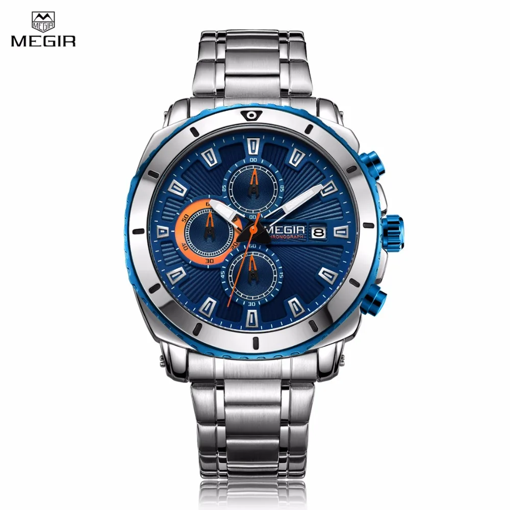 New Top Brand Luxury MEGIR Watch Men Fashion Sport Quartz Clock Mens Watches Full Steel Waterproof Relogio Masculino Chronograph
New Top Brand Luxury MEGIR Watch Men Fashion Sport Quartz Clock Mens Watches Full Steel Waterproof Relogio Masculino Chronograph