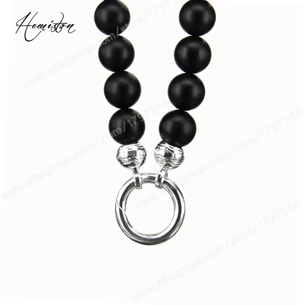 Thomas Matt Obsidian Beads Necklace with Circle Closure, Rebel Heart Fine Jewelry for Men TS-N542
Thomas Matt Obsidian Beads Necklace with Circle Closure, Rebel Heart Fine Jewelry for Men TS-N542