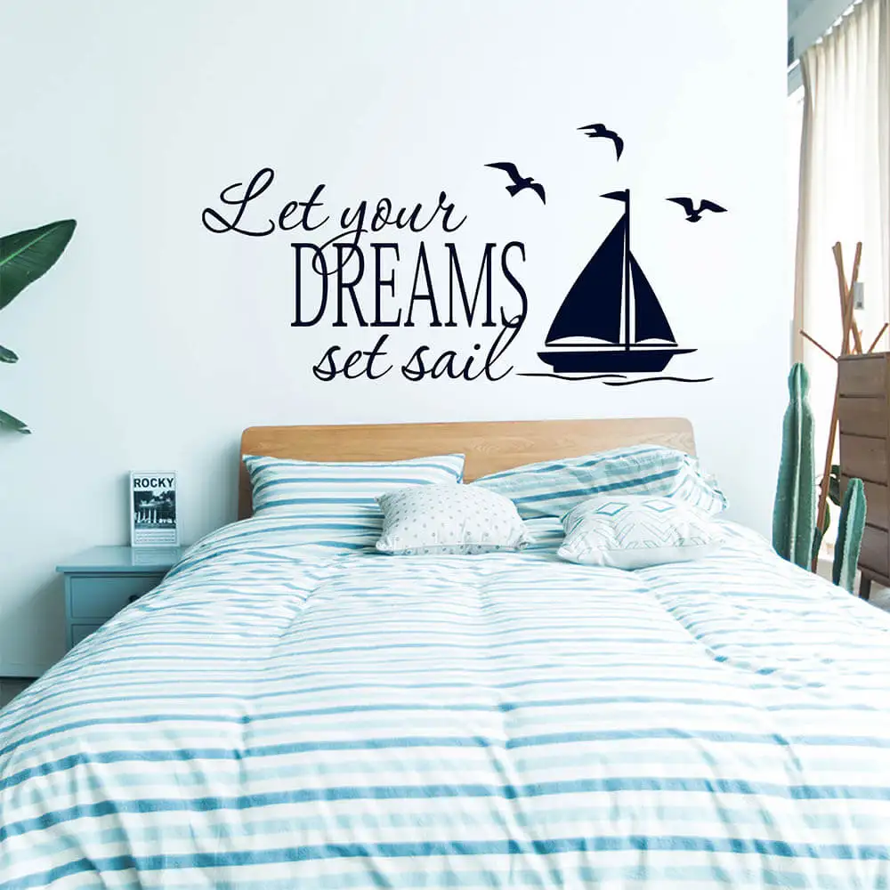 Nautical Sailing Wall Decor Nursery Nautical Quote Wall Sticker Nursery Sailing Wall Quote Decal for Kid's Room 869Q 
Nautical Sailing Wall Decor Nursery Nautical Quote Wall Sticker Nursery Sailing Wall Quote Decal for Kid's Room 869Q