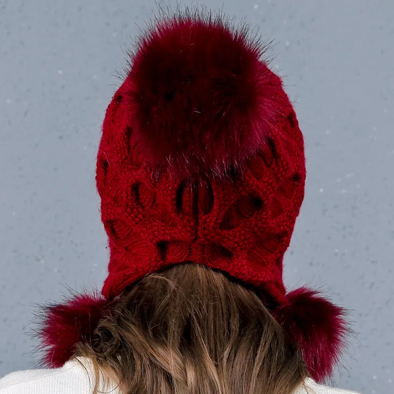 Women's Winter Hat Chunky Knit Double Pom Pom Beanies Cap Faux Fur Pompom Hats Women Headgear Ear Warmer Bobble Bonnet Gorros
Women's Winter Hat Chunky Knit Double Pom Pom Beanies Cap Faux Fur Pompom Hats Women Headgear Ear Warmer Bobble Bonnet Gorros