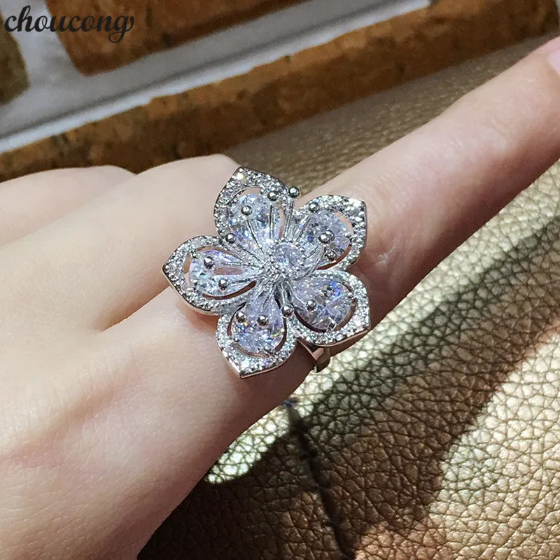 choucong Big Flower Promise Ring 925 Sterling silver AAAAA cz Statement Engagement Wedding Band Rings For Women Bridal Jewelry
choucong Big Flower Promise Ring 925 Sterling silver AAAAA cz Statement Engagement Wedding Band Rings For Women Bridal Jewelry