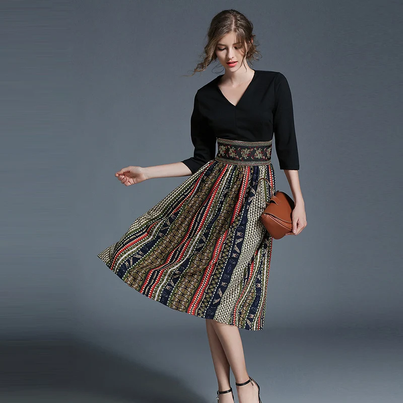 women Boho print black Patchwork Autumn dress office work casual ladies dresses femme vintage slim short dress clothes Vestidos
women Boho print black Patchwork Autumn dress office work casual ladies dresses femme vintage slim short dress clothes Vestidos