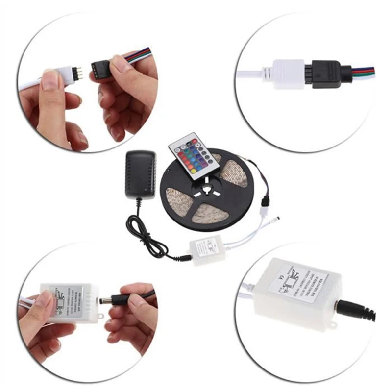 5m Led Strip Light Flexible Waterproof Colorful Rgb LED Color Changing Kit With 24 Keys Remote Controller Power Adapter
5m Led Strip Light Flexible Waterproof Colorful Rgb LED Color Changing Kit With 24 Keys Remote Controller Power Adapter