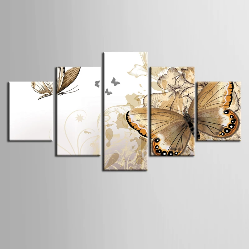 Beautiful Decorative butterfly paintings 5 piece large canvas print wall art modular painting on decoration pictures
Beautiful Decorative butterfly paintings 5 piece large canvas print wall art modular painting on decoration pictures