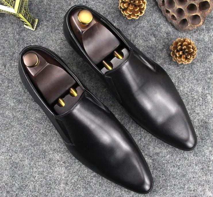 Men Fashion Pointed Toes Genuine Leather Slip On Dress Shoes Ladies Pointed Toes Business Dress Shoes Men Spring Autumn Shoes
Men Fashion Pointed Toes Genuine Leather Slip On Dress Shoes Ladies Pointed Toes Business Dress Shoes Men Spring Autumn Shoes