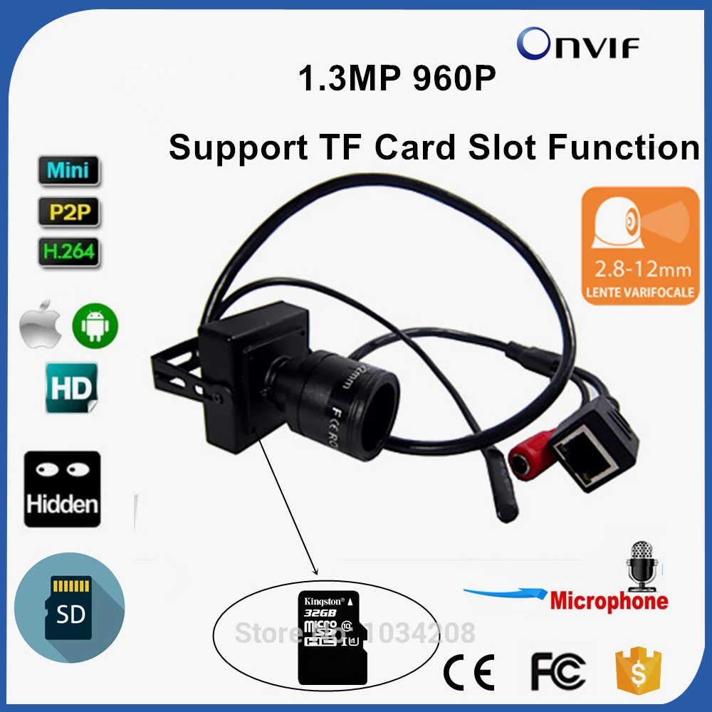 Camhi 960P MINI Size 1.3MP P2P Cctv Mini Ip Camera For Microphone Audio Camera With 2.8-12mm Varifocal Lens
Camhi 960P MINI Size 1.3MP P2P Cctv Mini Ip Camera For Microphone Audio Camera With 2.8-12mm Varifocal Lens