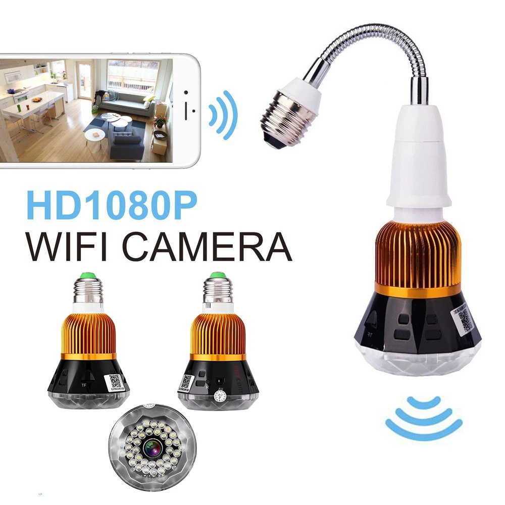 Камера видеонаблюдения JCWHCAM HD 1080P лампа WIFI светильник IP камера мониторинг в