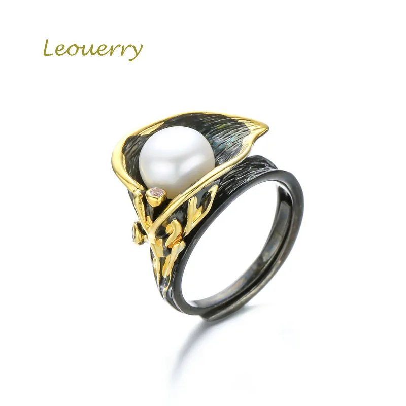Leouerry 925 Sterling Silver Natural Freshwater Pearl Rings Original Female Vintage Pearl Rings for Women Jewelry Gift
Leouerry 925 Sterling Silver Natural Freshwater Pearl Rings Original Female Vintage Pearl Rings for Women Jewelry Gift