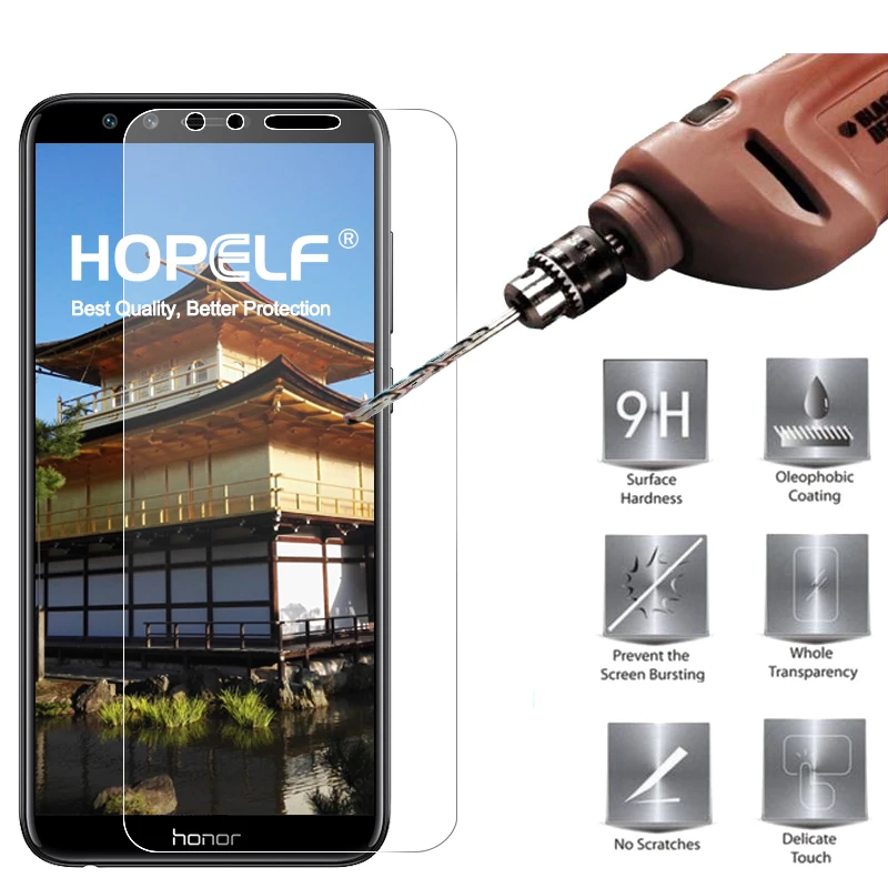 Hopelf закаленное стекло Honor 9 Lite для huawei 10 защита экрана H 2.5D на телефон защитное