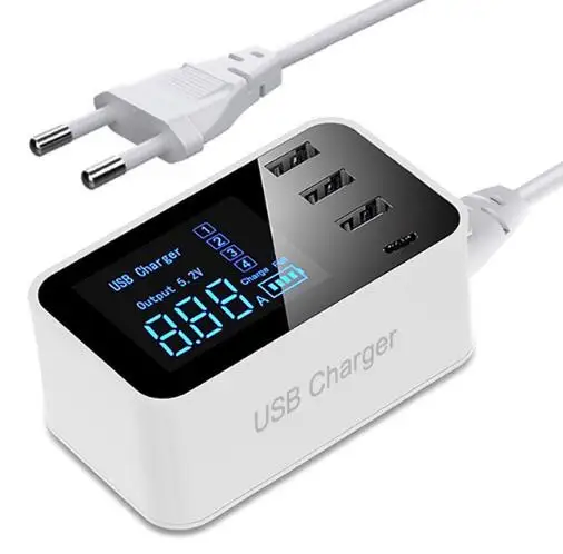 USB Charger HUB Quick Charge Type C Led Display Wall Charger Fast Mobile Phone Charger For iPhone Samsung USB Adapter EU US Plug
USB Charger HUB Quick Charge Type C Led Display Wall Charger Fast Mobile Phone Charger For iPhone Samsung USB Adapter EU US Plug