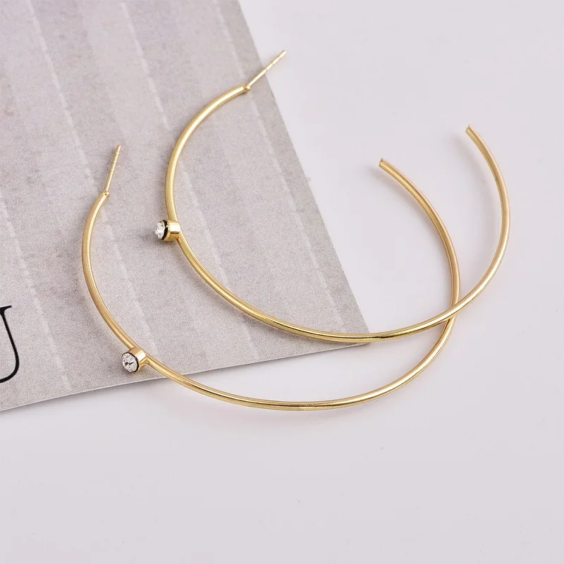 Simple crystal Earrings For Women Gold/Bohemian/Star/Circle/Korean Female hoop Earring Gifts Accessories | Украшения и аксессуары