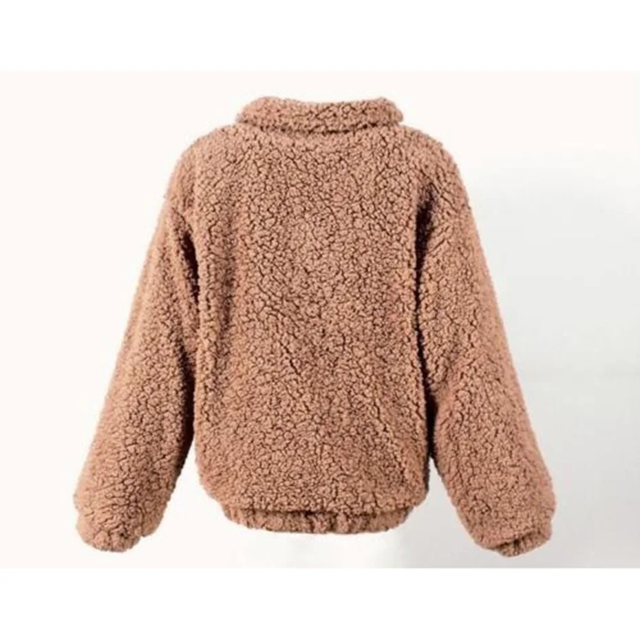 ZOGAA Womens Sweaters Coat Teddy Velvet Crewneck Mohair Cardigans Cute Autumn Knitted Christmas Turtleneck 2018 New |
