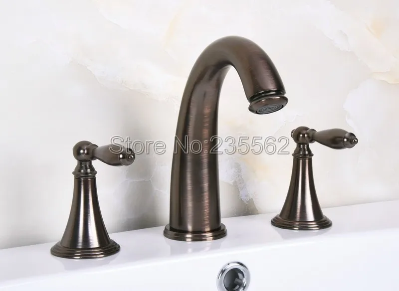 Brown Bronze 3 Holes Widespread Bathroom Basin Faucet Bathtub Sink Mixer Taps Dual Handle Deck Mount lnf439
Brown Bronze 3 Holes Widespread Bathroom Basin Faucet Bathtub Sink Mixer Taps Dual Handle Deck Mount lnf439