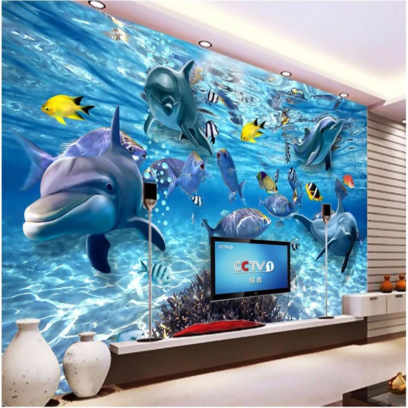 Beibehang Custom murals wallpaper 3D stereo underwater world of marine fish living children's room TV background 3d wallpaper
Beibehang Custom murals wallpaper 3D stereo underwater world of marine fish living children's room TV background 3d wallpaper