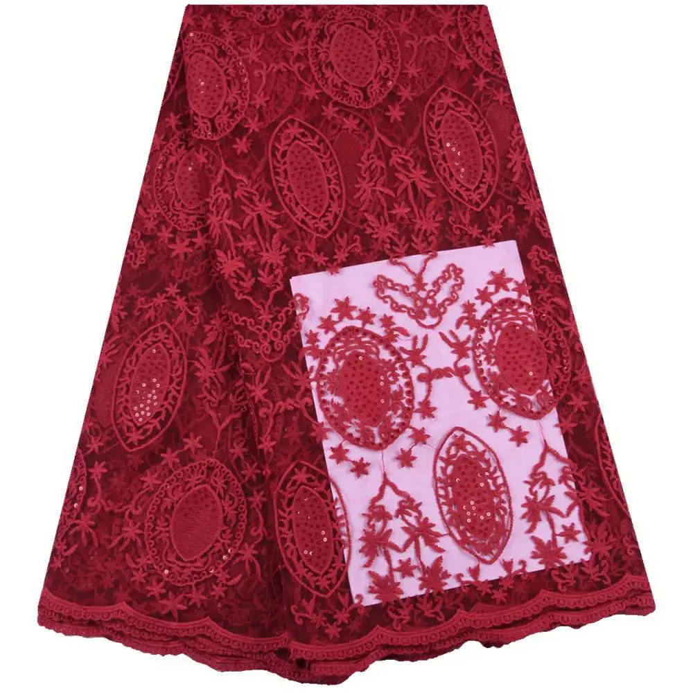 Wine Red Milk Silk Lace African Lace Fabric High Quality Lace With Sequins Embroidery French Tulle Lace Fabric For Wedding S1636
Wine Red Milk Silk Lace African Lace Fabric High Quality Lace With Sequins Embroidery French Tulle Lace Fabric For Wedding S1636