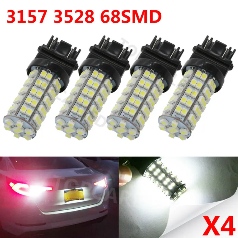 10pcs White 3157 68 LED 1210-SMD LED Bulbs For Brake Tail Light Source Car Styling 3047 3057 3357 3457 4057 4114 4157 3057A 3157
10pcs White 3157 68 LED 1210-SMD LED Bulbs For Brake Tail Light Source Car Styling 3047 3057 3357 3457 4057 4114 4157 3057A 3157