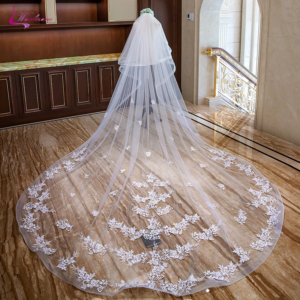 Waulizane Elegant Appliquque Edge Wedding Veil 300cm Length Bridal Veil With Comb New Arrival
Waulizane Elegant Appliquque Edge Wedding Veil 300cm Length Bridal Veil With Comb New Arrival