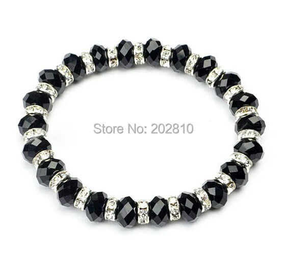 Fine quality trendy Black ceometric 10mm crystal bracelet, handmade bezel setting set auger crystal bracelet silver-plated
Fine quality trendy Black ceometric 10mm crystal bracelet, handmade bezel setting set auger crystal bracelet silver-plated