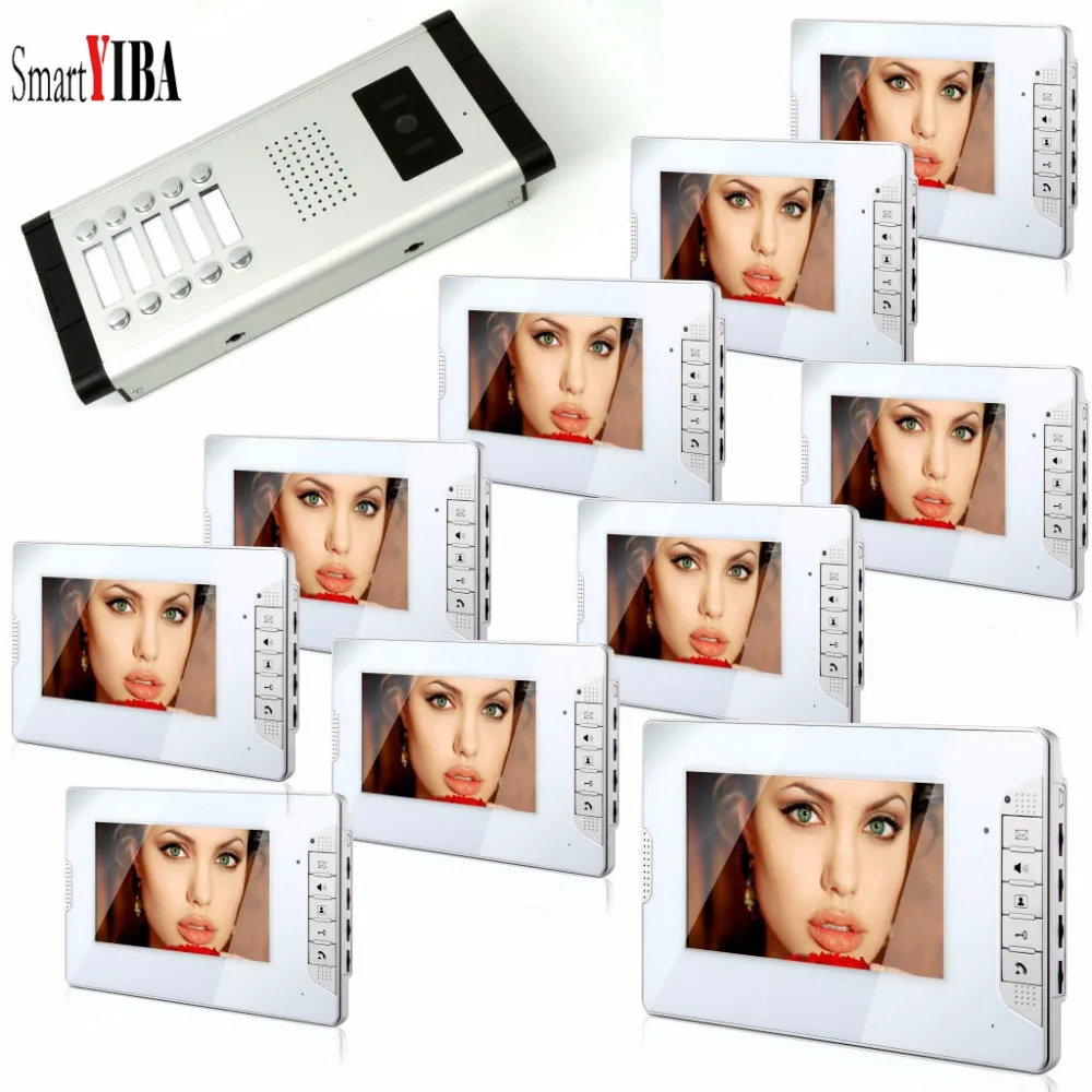 SmartYIBA Video Intercom for Apartment 10 Monitors Wired Home Intercom Video Doorbell for Private House Video Call Doorphone
SmartYIBA Video Intercom for Apartment 10 Monitors Wired Home Intercom Video Doorbell for Private House Video Call Doorphone