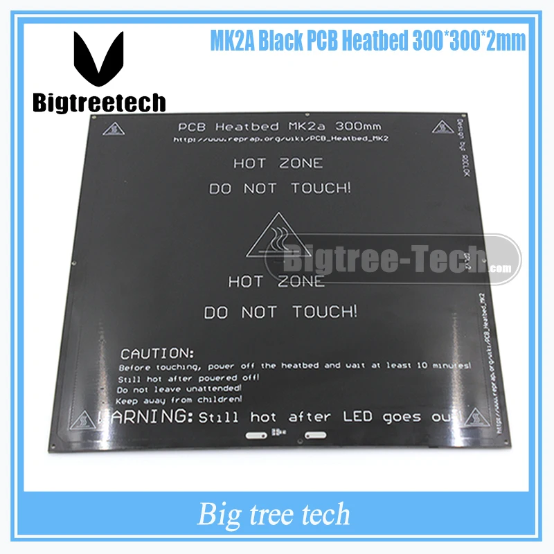 

3D printer heat bed MK2A 300*300*2.0mm 12v RepRap RAMPS 1.4 PCB Heat bed Hot Plate For Mendel For 3D Printer MK2B