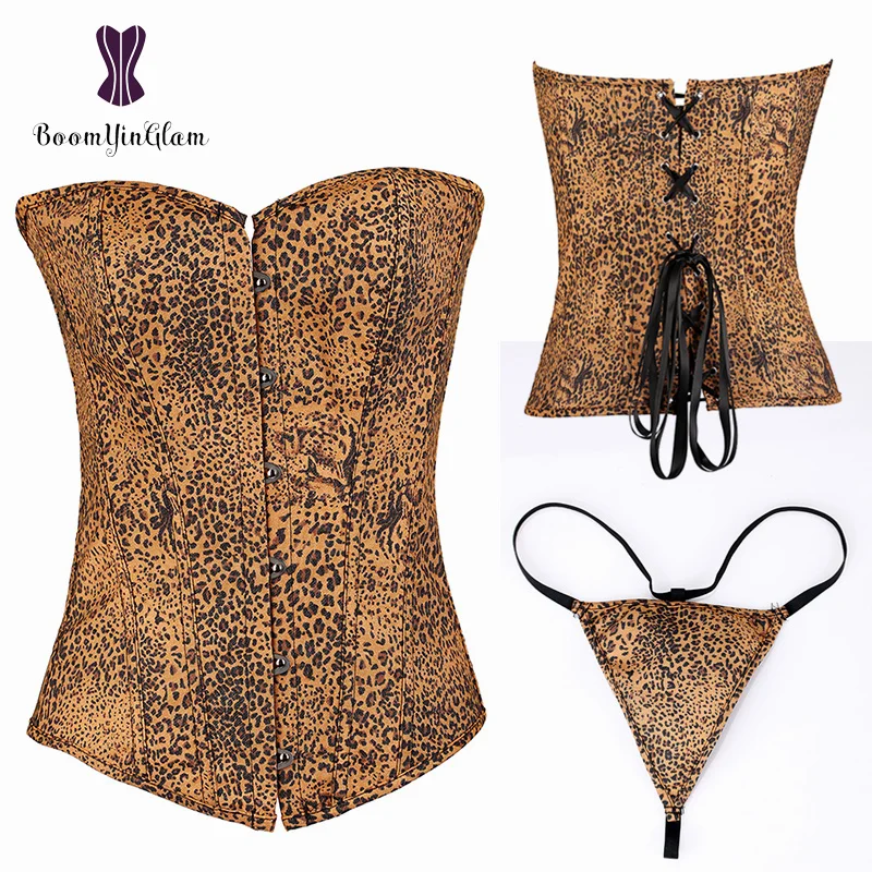 Women Body Shapewear Slimming Waist Cincher Shaper Leopard Print Sexy Overbust Corset Bustier With G String 861#
Women Body Shapewear Slimming Waist Cincher Shaper Leopard Print Sexy Overbust Corset Bustier With G String 861#
