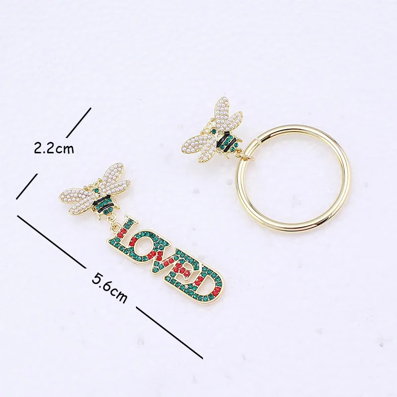 Charm Fashion Gold Asymmetric Earring For Women Trendy Bijoux Pearl Rhinestone Letter Love Bee Animal Pendant Hot Christmas Gift
Charm Fashion Gold Asymmetric Earring For Women Trendy Bijoux Pearl Rhinestone Letter Love Bee Animal Pendant Hot Christmas Gift