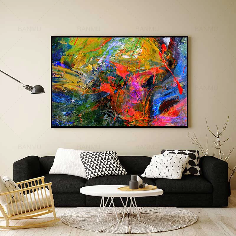 Wall art canvas painting photo print poster abstract colourful oil painting home decoration picture for living room no frame
Wall art canvas painting photo print poster abstract colourful oil painting home decoration picture for living room no frame