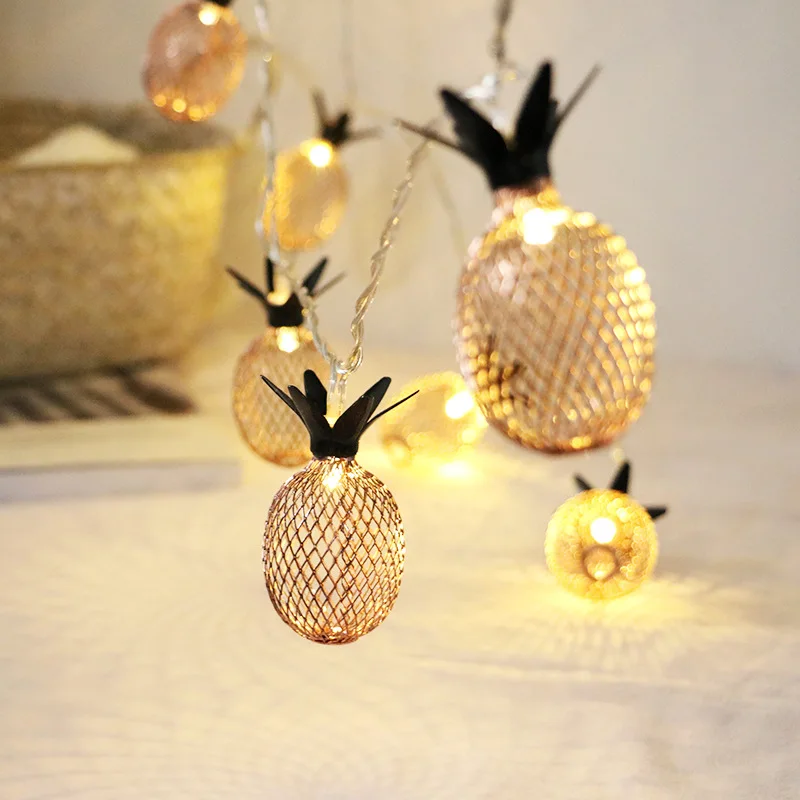 Metal Pineapple Shape String Lights 10/20 LED Fairy Lights Retro Garland Home Decor Luminary Christmas Party Wedding Decoration
Metal Pineapple Shape String Lights 10/20 LED Fairy Lights Retro Garland Home Decor Luminary Christmas Party Wedding Decoration