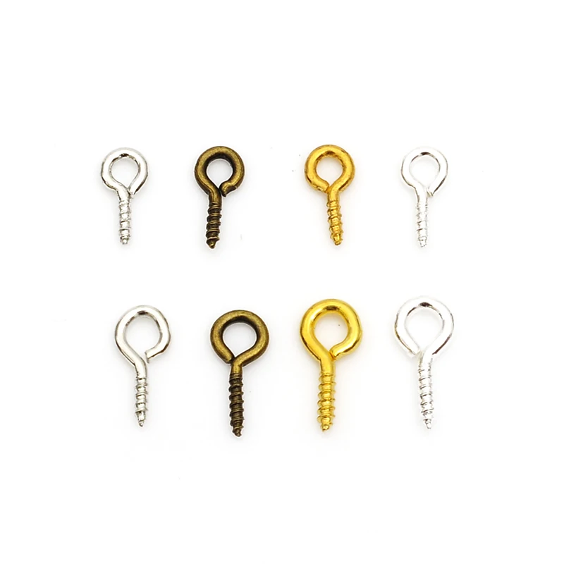 200 Pcs/Lot 4*8MM 5*10mm Jewelry Screw Eye Pins Bail Findings For Pendant Drilled Rhodium Gold Bronze Silver Iron Pendant Clasps
200 Pcs/Lot 4*8MM 5*10mm Jewelry Screw Eye Pins Bail Findings For Pendant Drilled Rhodium Gold Bronze Silver Iron Pendant Clasps