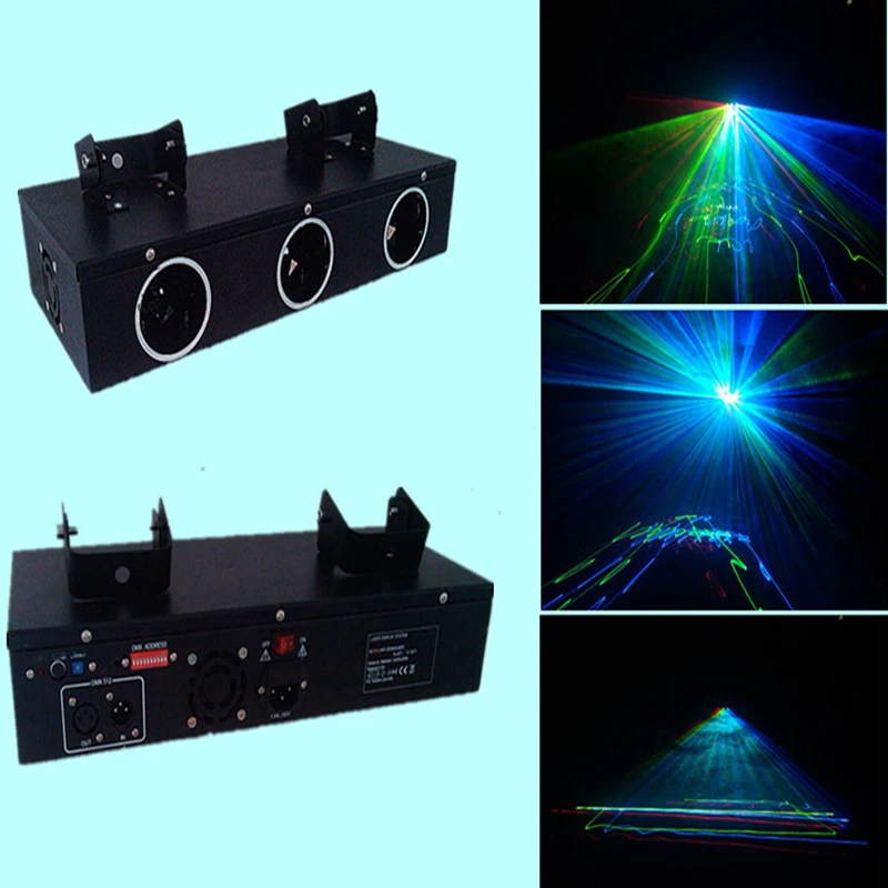 Three Heads Laser Light 300mW RGB Full Color Laser projector For Laser Show Party Dance
Three Heads Laser Light 300mW RGB Full Color Laser projector For Laser Show Party Dance