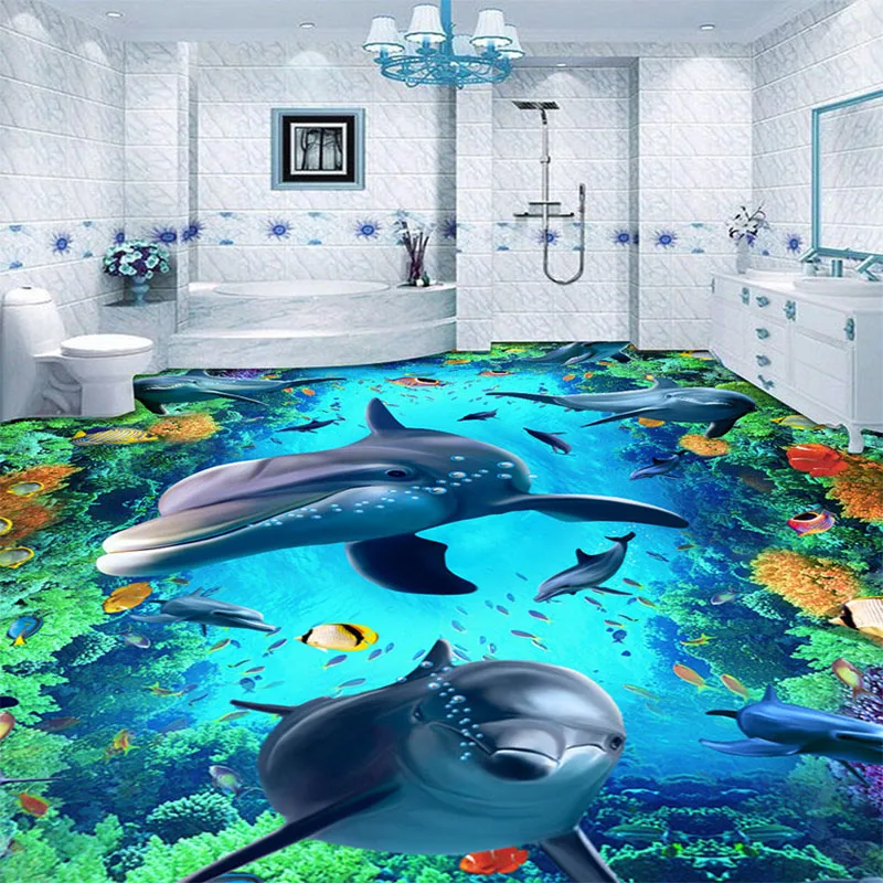 Custom Underwater World Dolphin Floor Mural Wallpaper Stickers Wear Non-slip Waterproof Thickened Self-adhesive Vinyl Wallpapers
Custom Underwater World Dolphin Floor Mural Wallpaper Stickers Wear Non-slip Waterproof Thickened Self-adhesive Vinyl Wallpapers