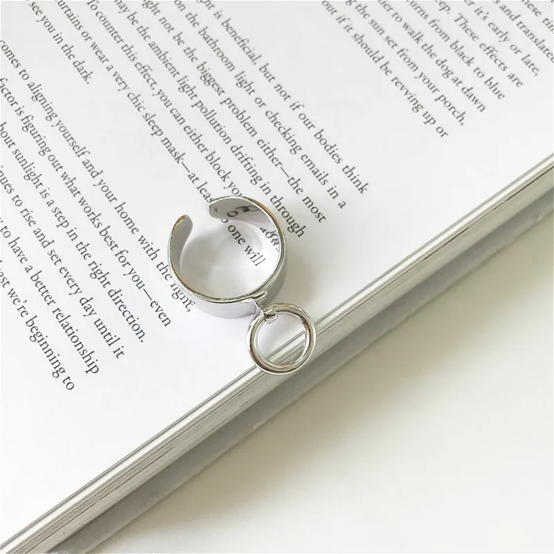 Flyleaf 925 Sterling Silver Rings For Women Big Circle Wide Personality High Quality Fashion Fine Jewelry Simple Open Ring Femme
Flyleaf 925 Sterling Silver Rings For Women Big Circle Wide Personality High Quality Fashion Fine Jewelry Simple Open Ring Femme
