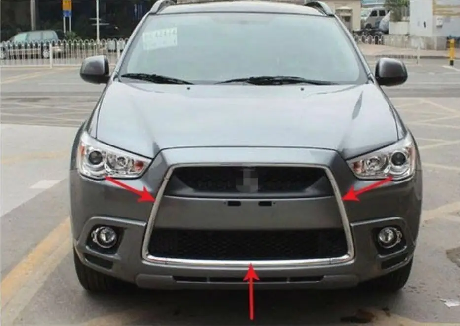 Передний гриль из АБС пластика гонки около 2010 2012 для Mitsubishi Outlander регулировки