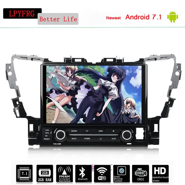 Головное устройство 9 "android 10 0 1024X600 стерео аудио головное для Toyota Alphard DVR Bluetooth DVD