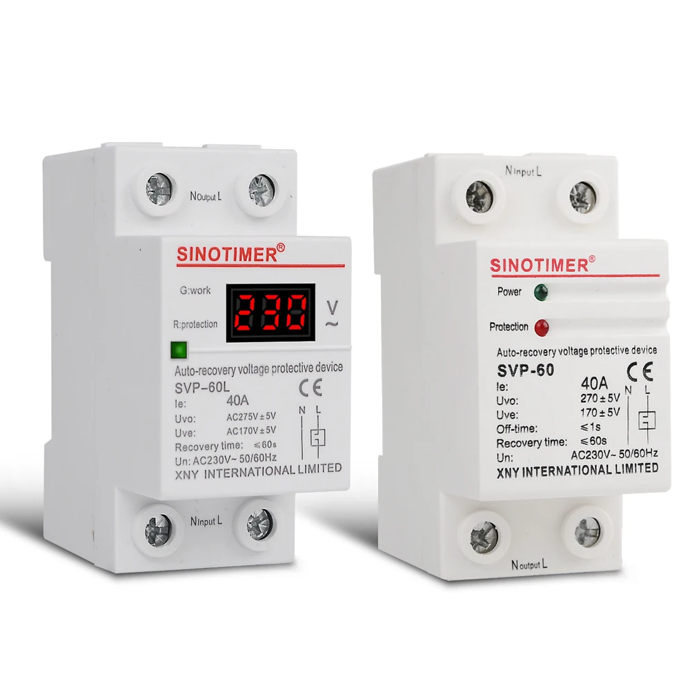 230V AC 40A Din Rail Automatic Recovery Reconnect Over Under Voltage Relay Protective Device Protector Overvoltage Protection
230V AC 40A Din Rail Automatic Recovery Reconnect Over Under Voltage Relay Protective Device Protector Overvoltage Protection
