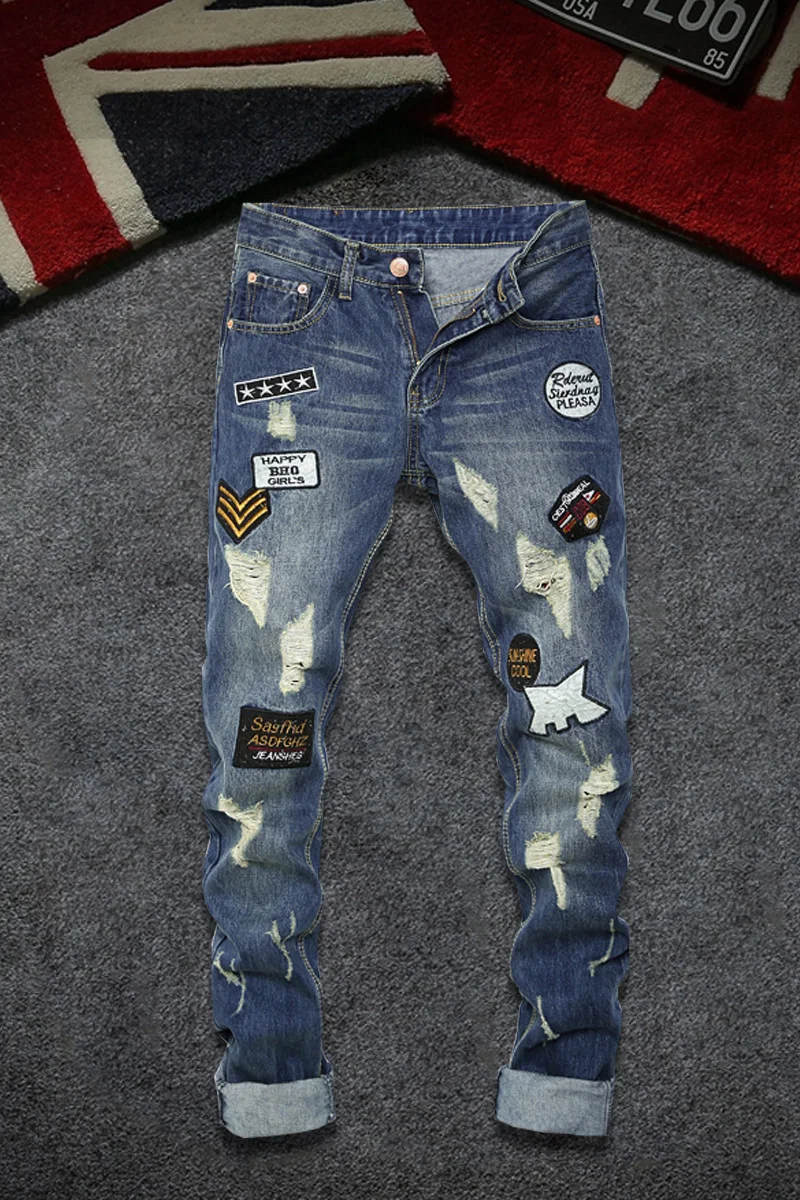 28-36!!! 2018 Hole in the fall of man jeans Japanese hole of small patches of pants straight long denim trousers
28-36!!! 2018 Hole in the fall of man jeans Japanese hole of small patches of pants straight long denim trousers