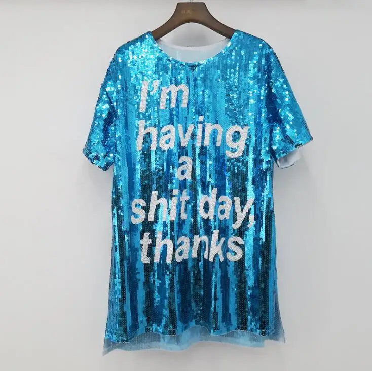 Female 2019 Spring Summer New Hip hop Rock Loose T-Shirt Ladies Fashion Funny letter sequin T-shirt Casual Women High Quality
Female 2019 Spring Summer New Hip hop Rock Loose T-Shirt Ladies Fashion Funny letter sequin T-shirt Casual Women High Quality