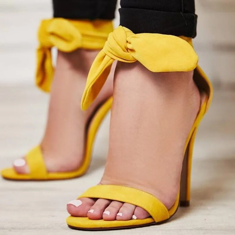 Women Summer Shoes 2018 Butterfly-knot Decor Bright Yellow High Heels Sandals Sexy Peep Toe Thin Strappie Concise Woman Shoes
Women Summer Shoes 2018 Butterfly-knot Decor Bright Yellow High Heels Sandals Sexy Peep Toe Thin Strappie Concise Woman Shoes