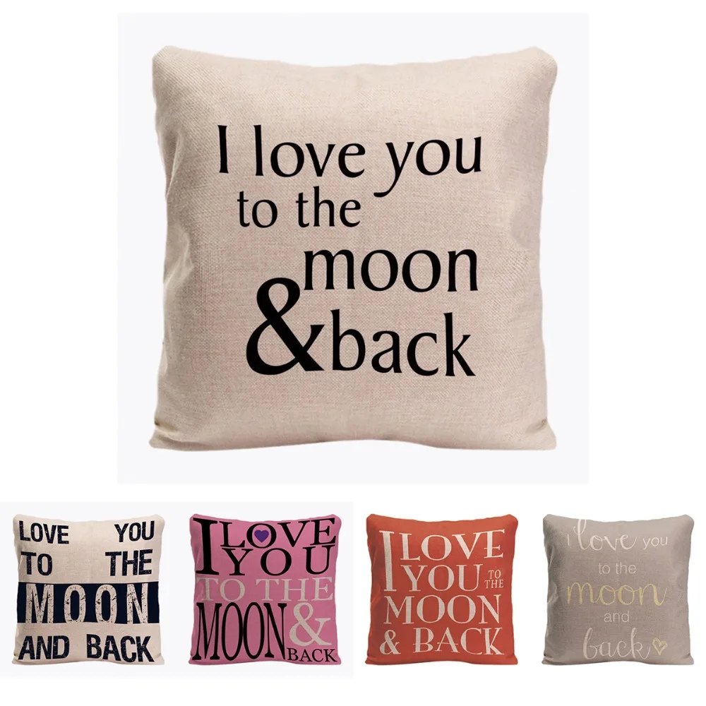 I Love You To The Moon & Back Наволочка декоративная подушка для дивана автомобильные Чехлы