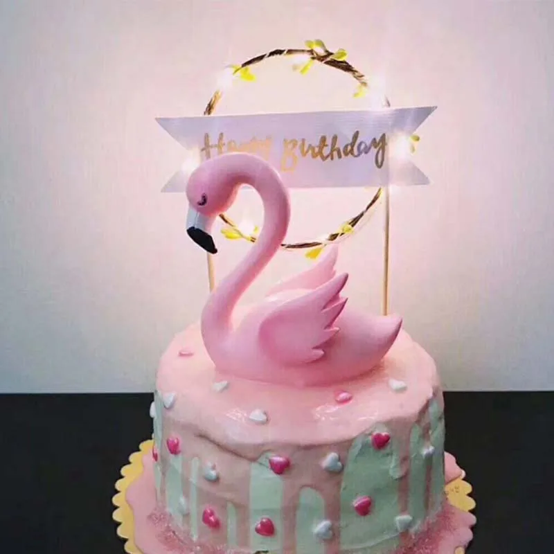 Фото DIY лебедь торт топперы День рождения Юбилей картон Торт Сахар - купить