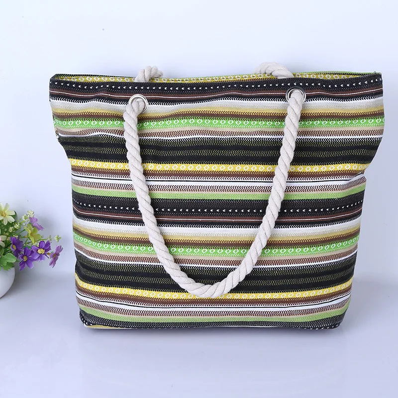 2017 new canvas stripe printing shopping bags large capacity bags all-match Beach daily use shopping bag
2017 new canvas stripe printing shopping bags large capacity bags all-match Beach daily use shopping bag